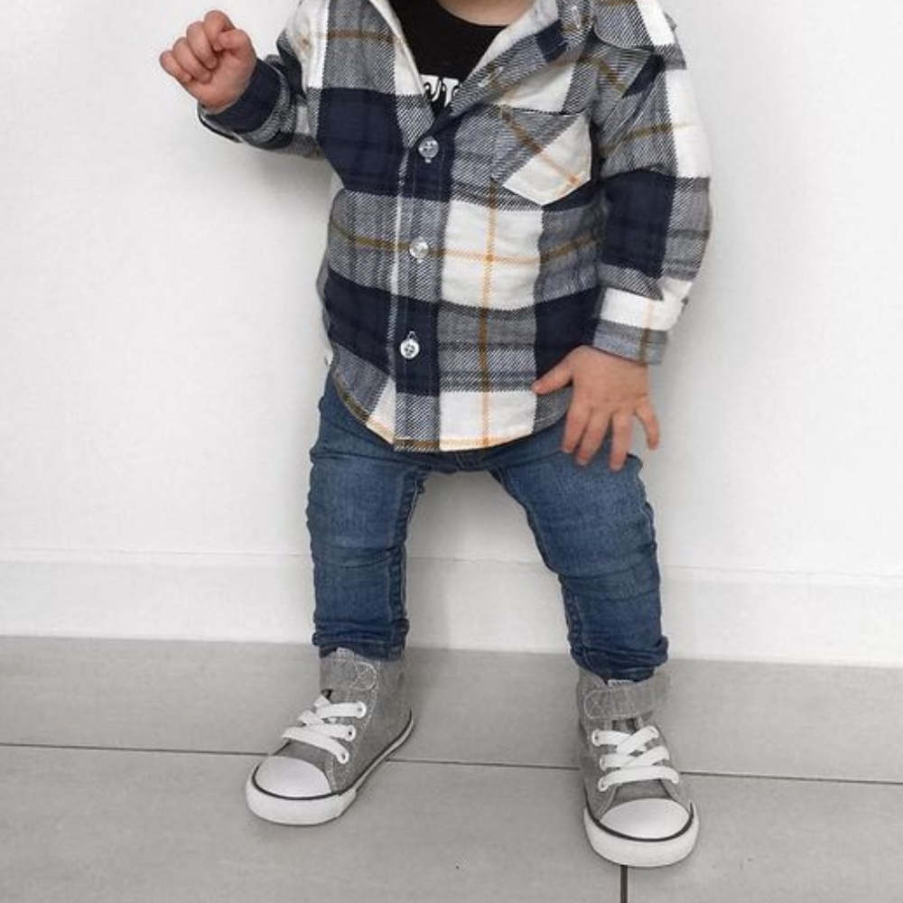 Gray Kids Converse